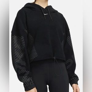 Nike Pro Therma-FIT ADV Hoodie Fleece cropped black sweatshirt